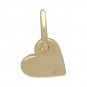 Solid 14K Gold Heart Charm 6x7mm no jumpring back