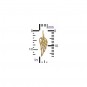 14K Gold Charms - Tiny Wing in Solid Gold 18x6mm