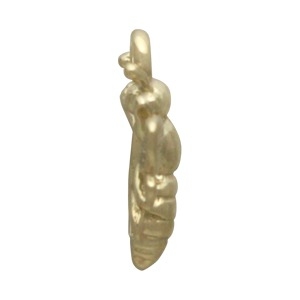 Solid 14K Gold - Small Bee Charm no Jumpring