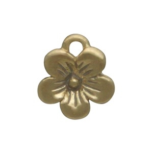Solid 14K Gold - Cherry Blossom Charm no Jumpring