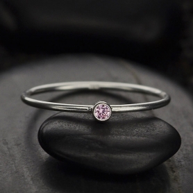 Sterling Silver Ring - Birthstone Ring - October DISCONTINUED