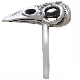 Sterling Silver Raven Skull Ring