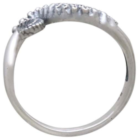 Sterling Silver Octopus Tentacle Adjustable Ring top