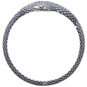 Sterling Silver Textured Adjustable Snake Ring