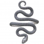 Sterling Silver Textured Adjustable Snake Ring