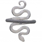 Sterling Silver Textured Adjustable Snake Ring
