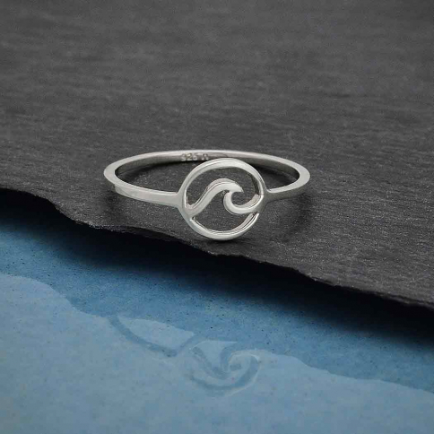Sterling Silver Openwork Wave Ring