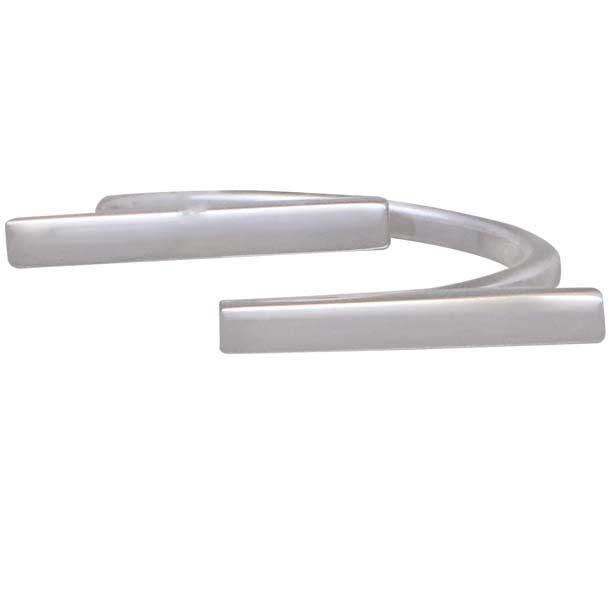 Sterling Silver Horizontal Bar Adjustable Ring