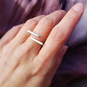 Sterling Silver Horizontal Bar Adjustable Ring