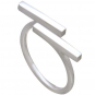 Sterling Silver Horizontal Bar Adjustable Ring