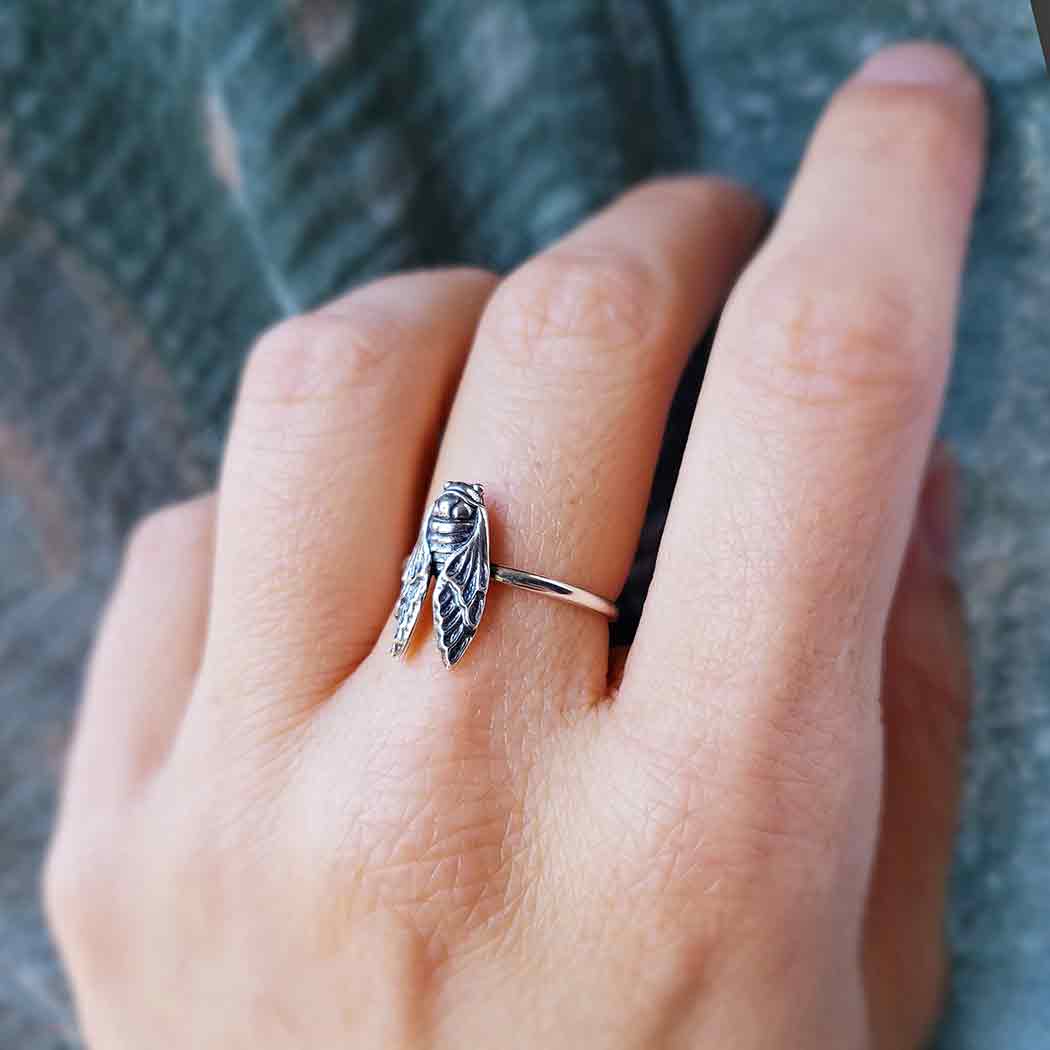 Sterling Silver Cicada Ring