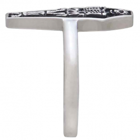 Sterling Silver Skeleton Coffin Ring