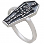 Sterling Silver Skeleton Coffin Ring