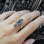 Sterling Silver Skeleton Coffin Ring