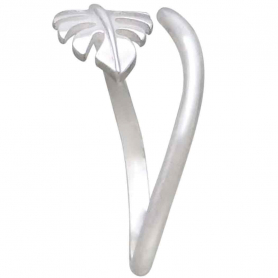 Sterling Silver Adjustable Monstera Leaf Ring