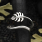 Nina Designs Sterling Silver Adjustable Monstera Leaf Ring