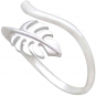 Sterling Silver Adjustable Monstera Leaf Ring