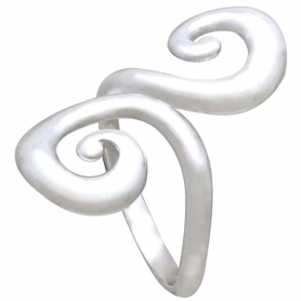 Sterling Silver Swirl Adjustable Ring