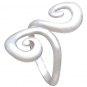 Sterling Silver Swirl Adjustable Ring