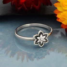 Sterling Silver Mini Mandala Ring