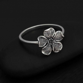 Sterling Silver Large Cherry Blossom Ring DISCONTINUED
