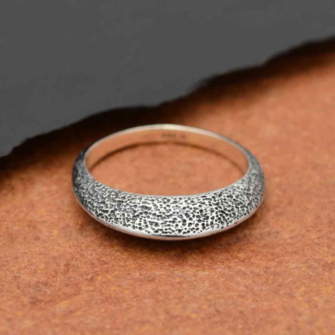 Sterling Silver Textured Ridged Ring