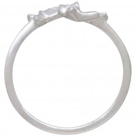 Sterling Silver Adjustable Butterfly Cluster Ring