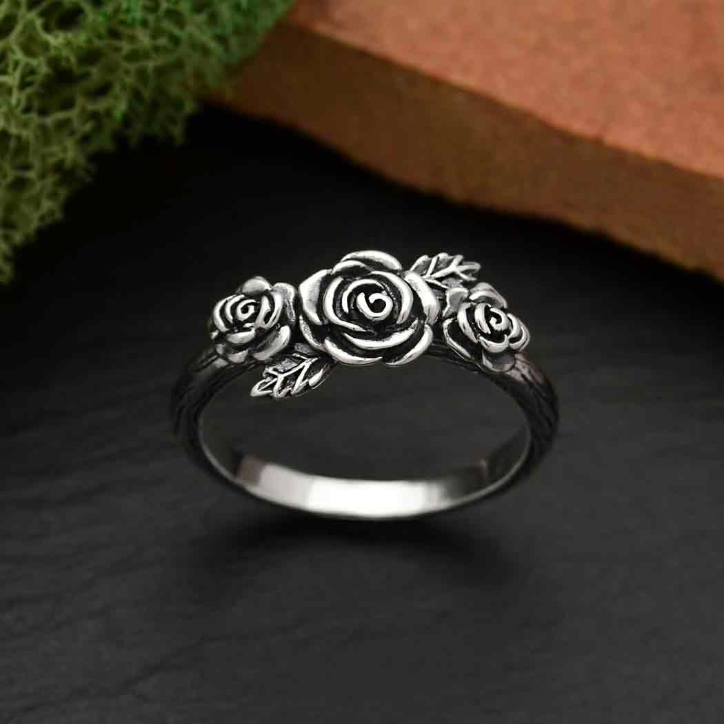 Sterling Silver Rose Ring – Super Silver