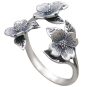 Sterling Silver Adjustable Dogwood Flower front view