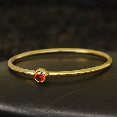 Gold Filled Ring - Birthstone Ring - January