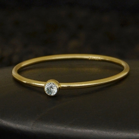 Gold Filled Ring - Birthstone Ring - March