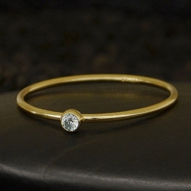 Gold Filled Ring - Birthstone Ring - March DISCONTINUED
