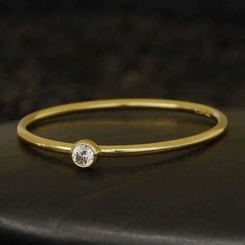 Gold Filled Ring - Birthstone Ring - April