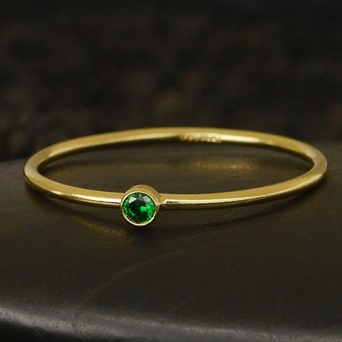 Gold Filled Ring - Birthstone Ring - May