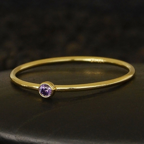 Gold Filled Ring - Birthstone Ring - June