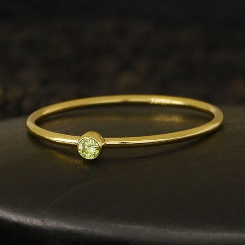 Gold Filled Ring - Birthstone Ring - August