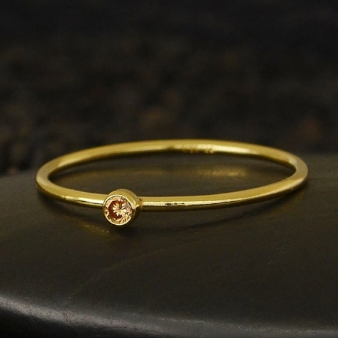 Gold Filled Ring - Birthstone Ring - November