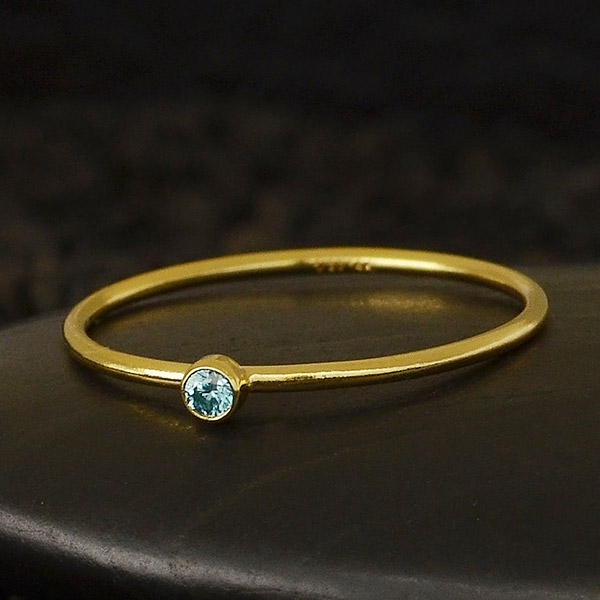 Gold Filled Ring - Birthstone Ring - December