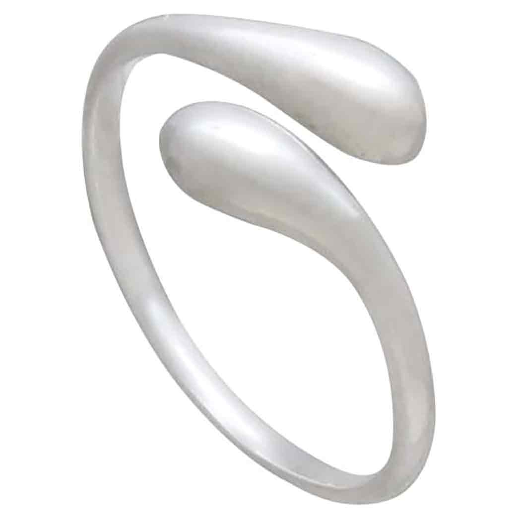 Sterling Silver Adjustable Teardrop Ring