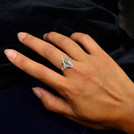 Sterling Silver Sword Signet Ring