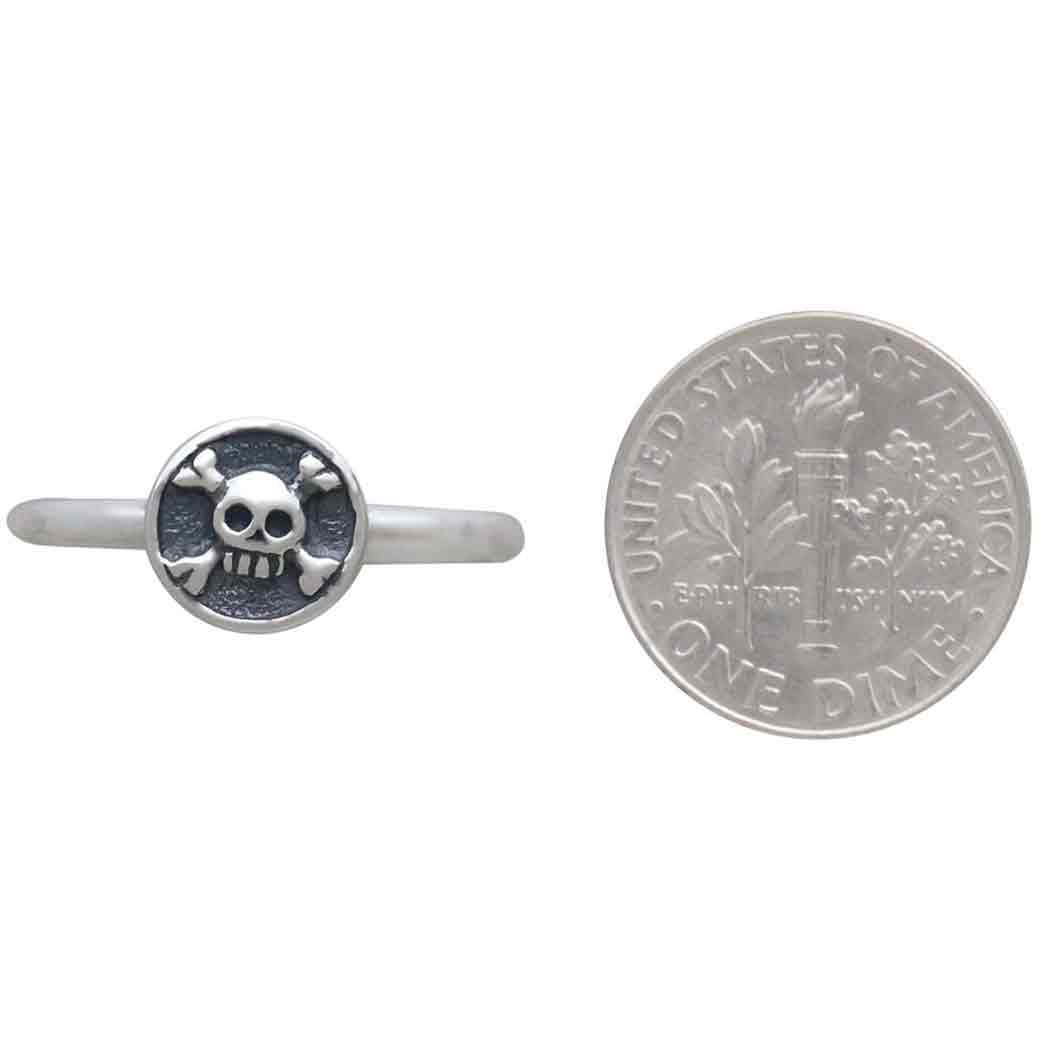 Sterling Silver Skull and Crossbones Ring