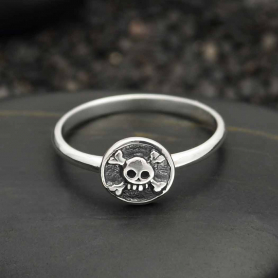 Sterling Silver Skull and Crossbones Ring DISCONTINUED
