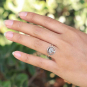 Sterling Silver Agaric Mushroom in a Circle Ring