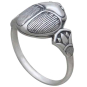 Sterling Silver Scarab Ring side view