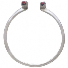 Sterling Silver Adjustable Rainbow Bar Ring