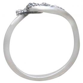 Sterling Silver Sea Turtle and Wave Adjustable Ring