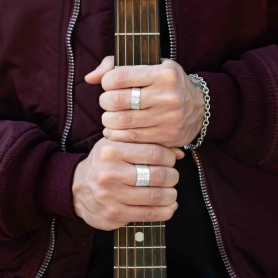 Sterling Silver Wide Band Ring