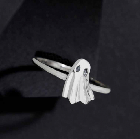 Sterling Silver 3D Ghost Ring