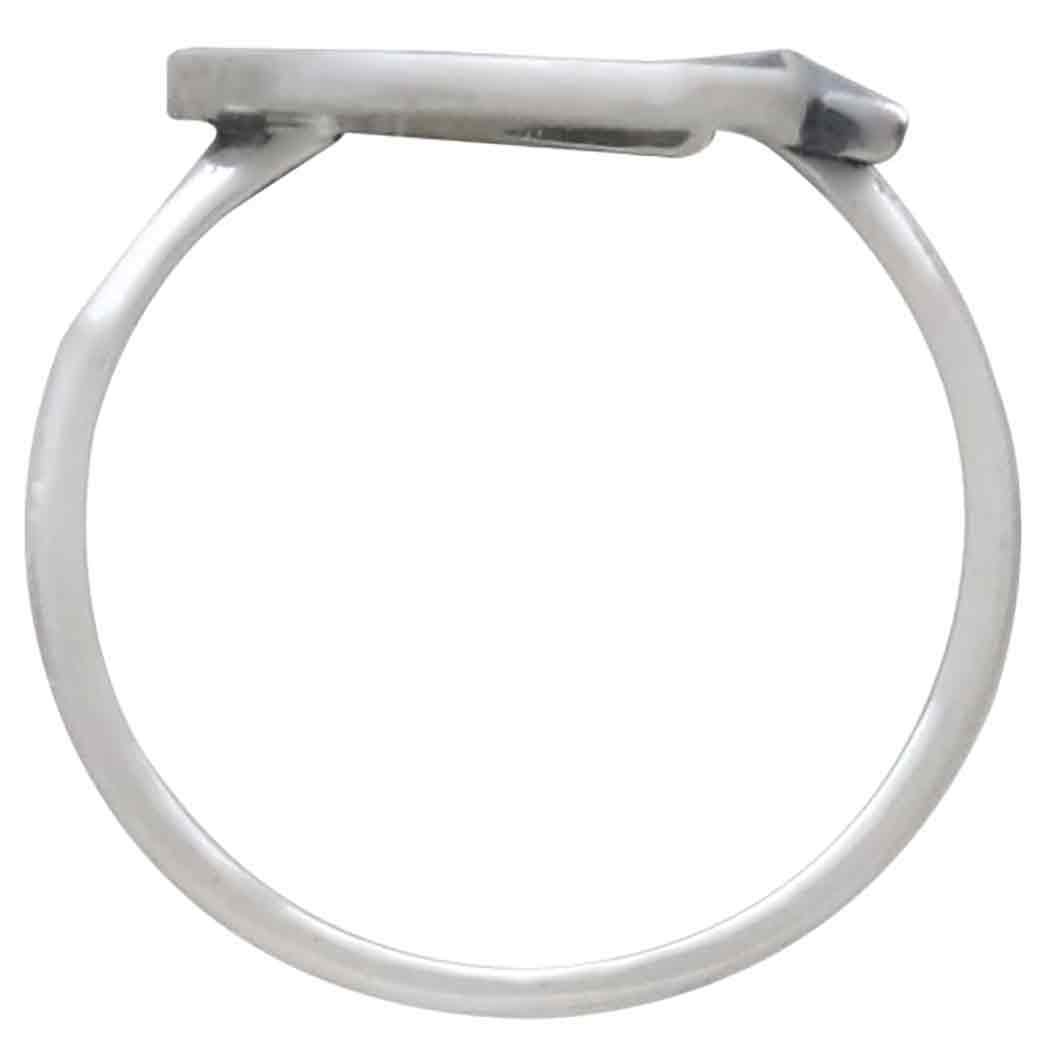Sterling Silver Adjustable Moon Phase Ring Top View
