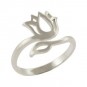 Sterling Silver Adjustable Ring - Lotus Design